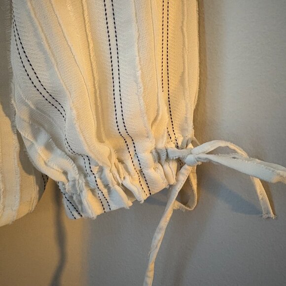 Loft long sleeve flowy cream blouse - Picture 3 of 7